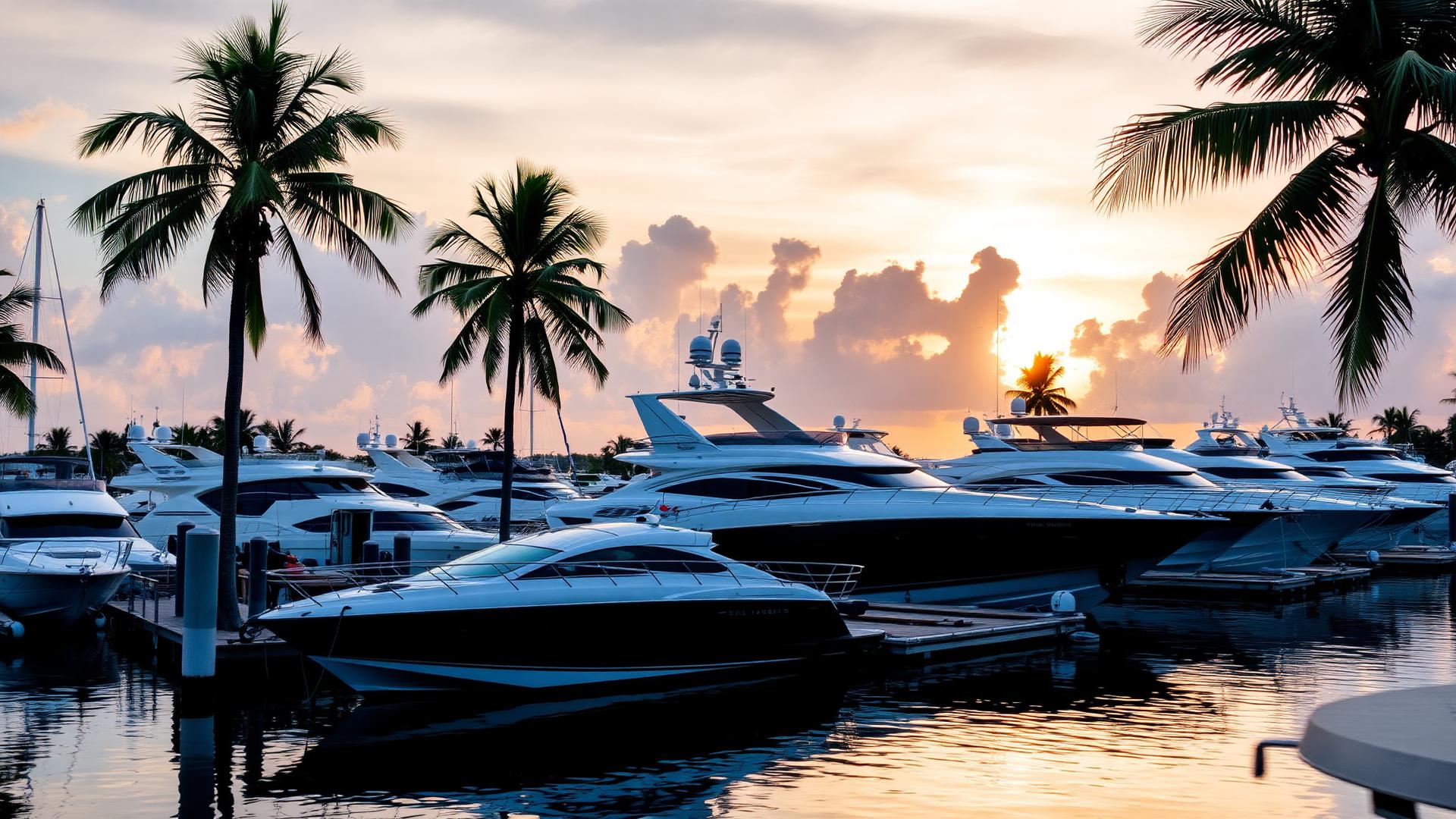 Marina at golden hour